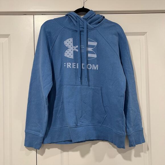 Under Armour Womens Freedom Hoodie‎ Light Blue Size Medium Loose Fit - Picture 1 of 9